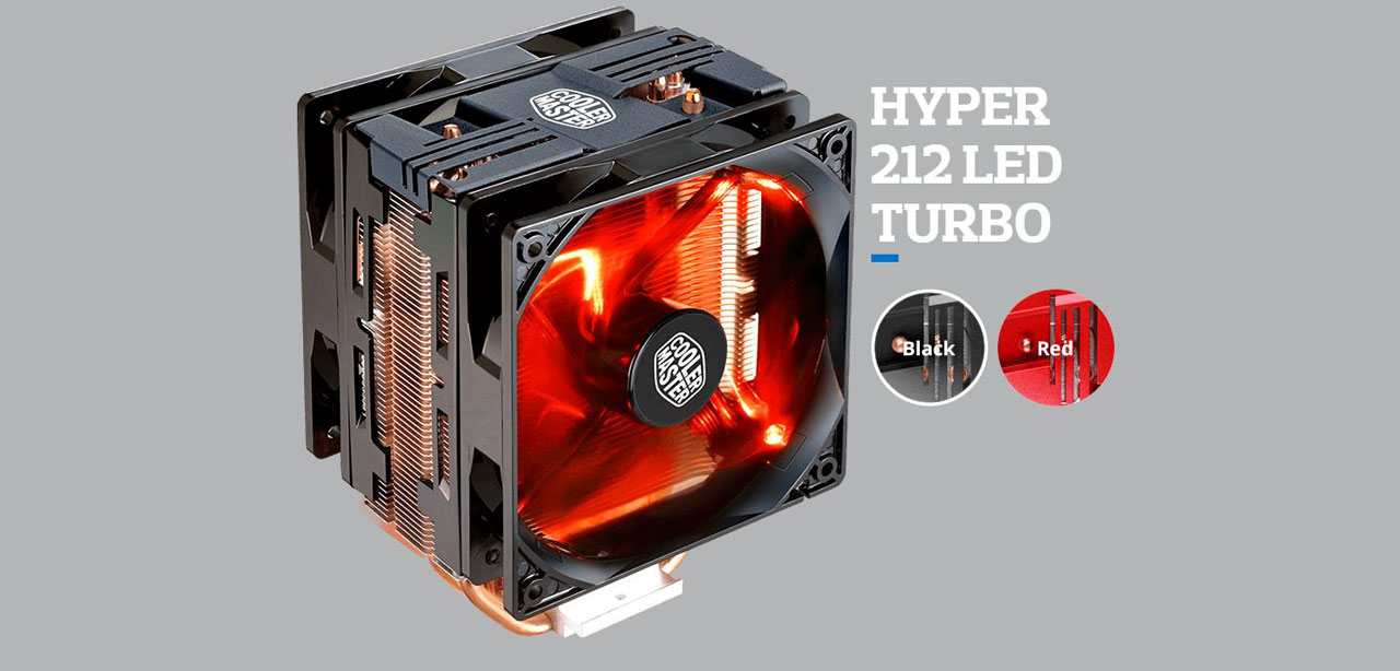 Tản nhiệt khí CoolerMaster Hyper 212 LED Turbo Red